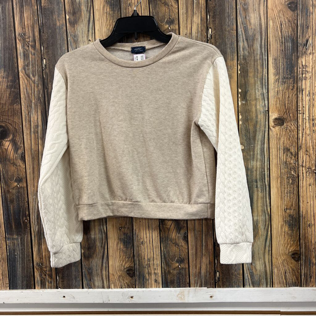 Daytrip Tan Sweatshirt, Girl's L