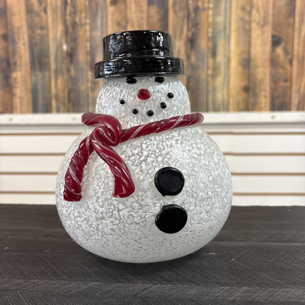Glass Snowman, No Ship 8x6in