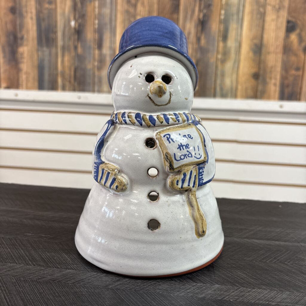 Snowman Candle Holder, No Ship