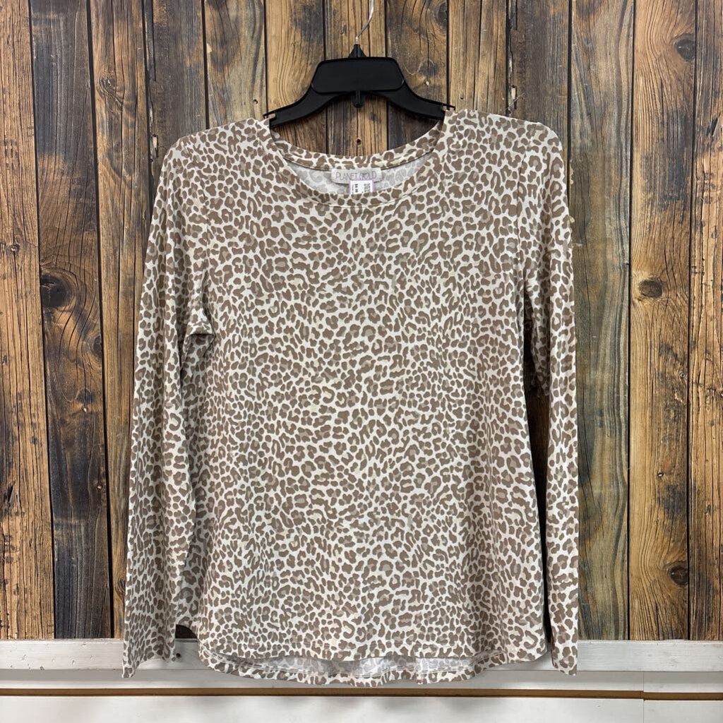 Buttery Soft Planet Gold Animal Print Top, Womens XL