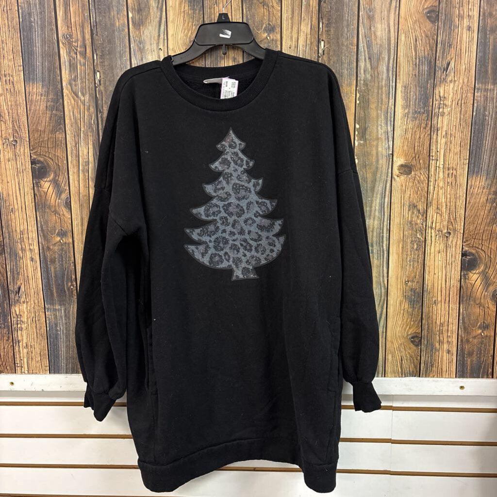 Zenana Christmas Tree Sweatshirt, Womens XL