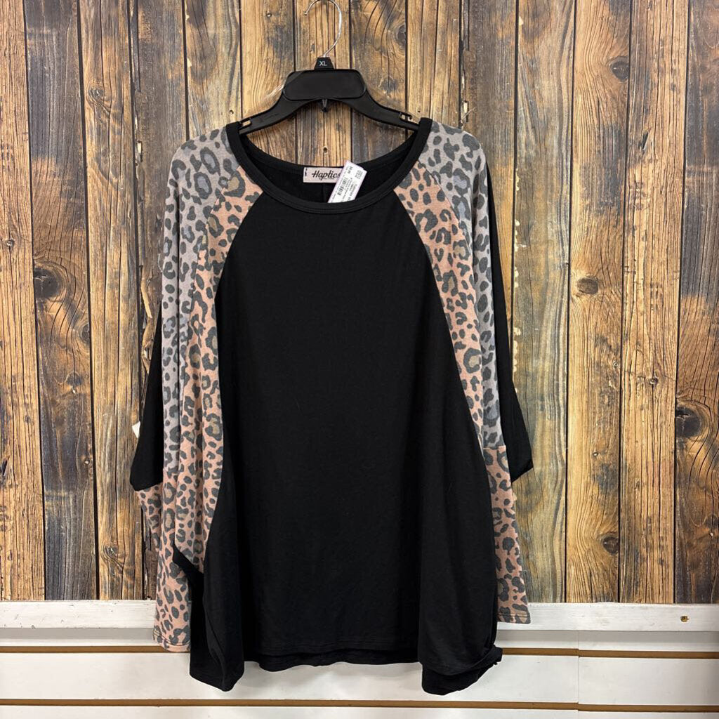 Haptics Animal Print Top, Womens 1X