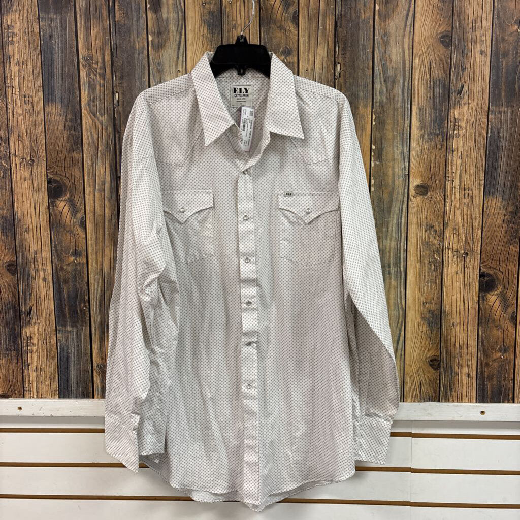 Ely Cattleman Pearl Snap, Mens 2X