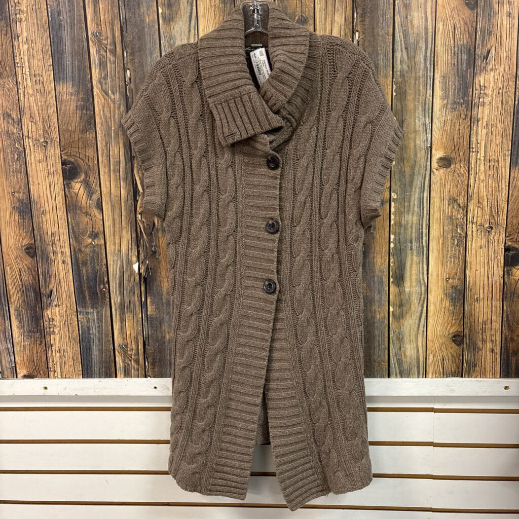 Eddie Bauer Brown Button Down Sweater, Womens L