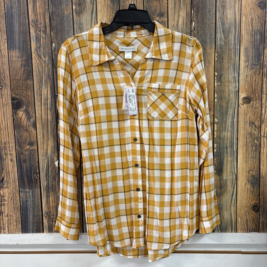 NWT Christopher & Banks Yellow Top, Womens S