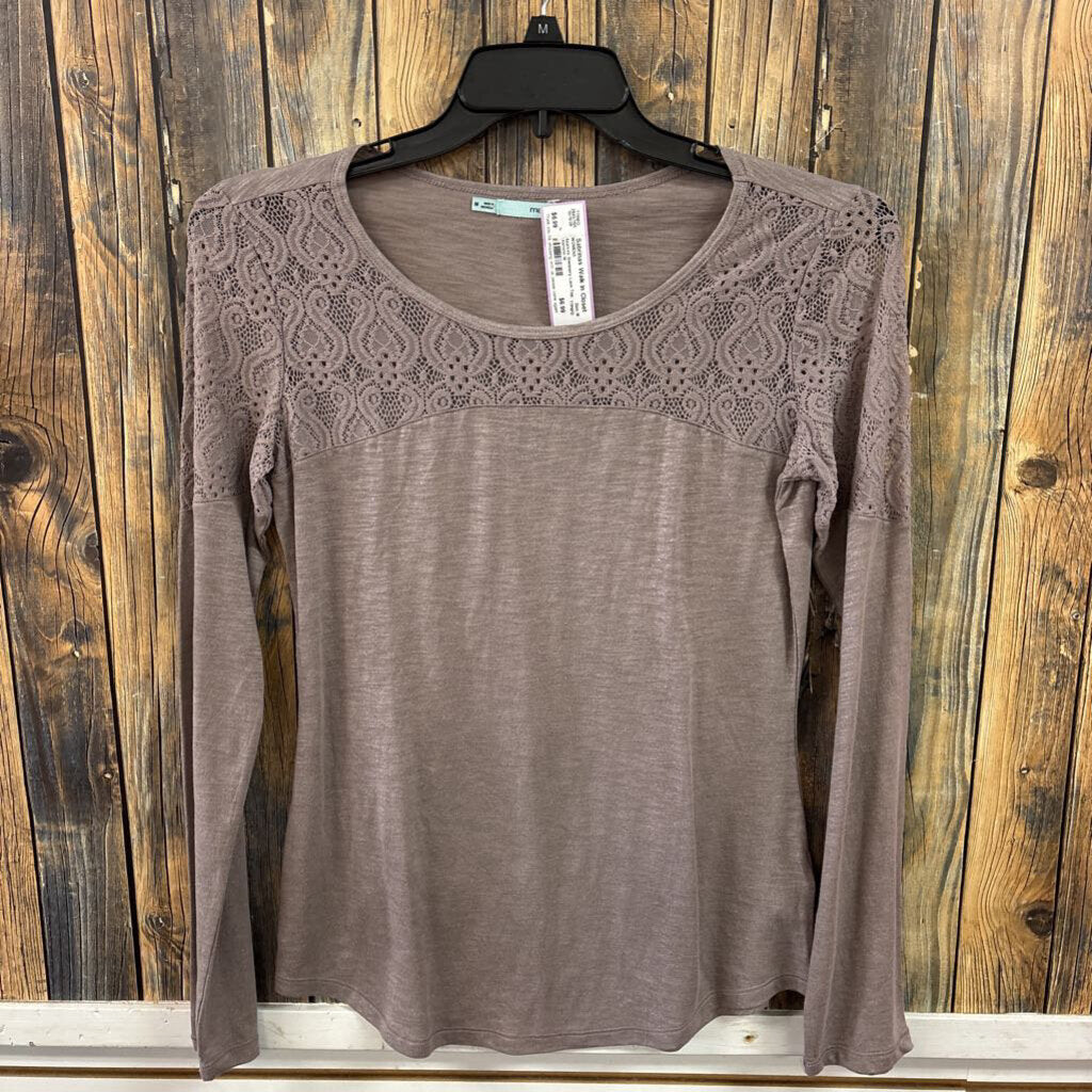 Maurices Shimmery Lace Top, Womens M