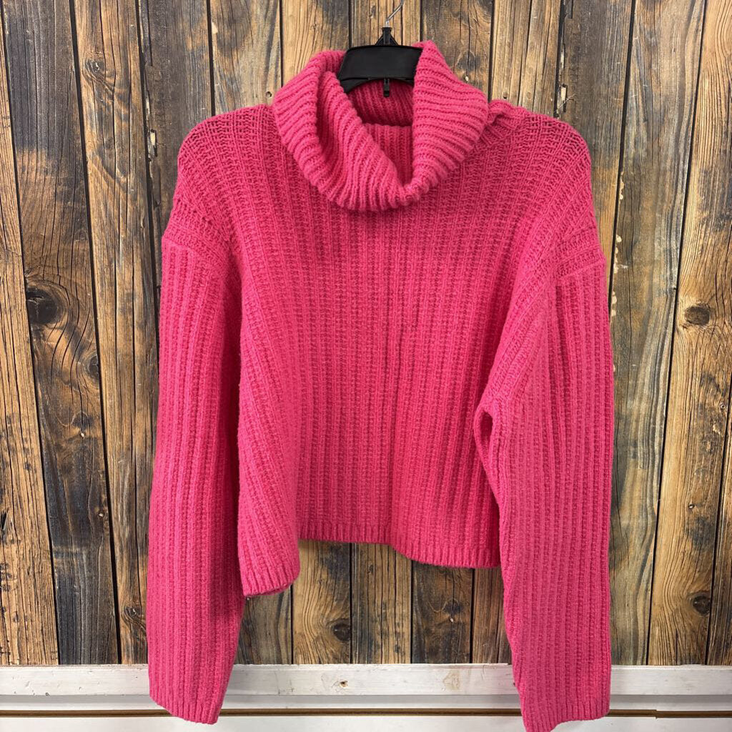 Soft Pink Crop Sweater, Womens M
