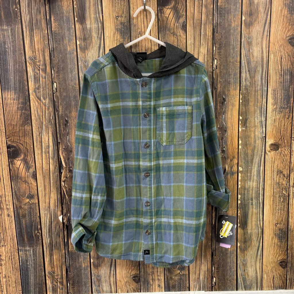NWT Art Class Green Hooded Flannel, Boys 8