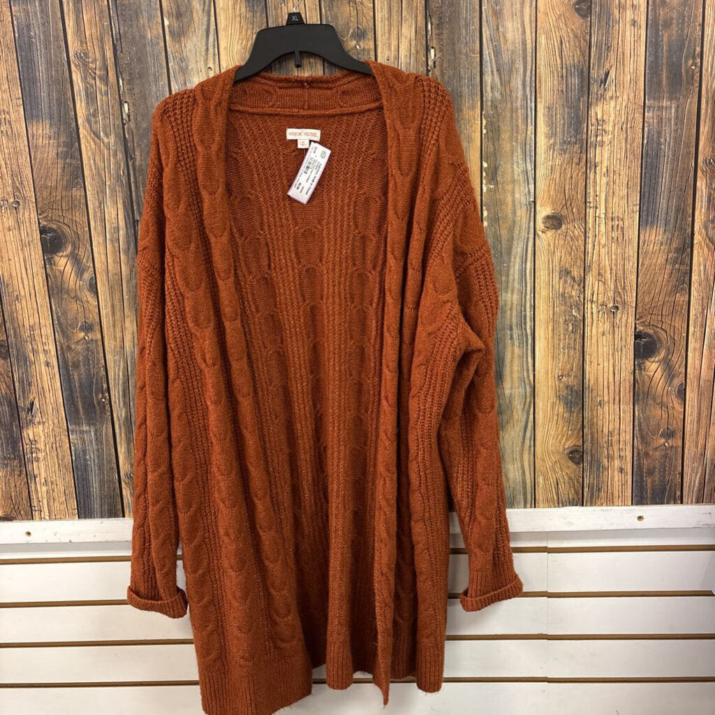 Knox Rose Rust Cardigan, Women's M