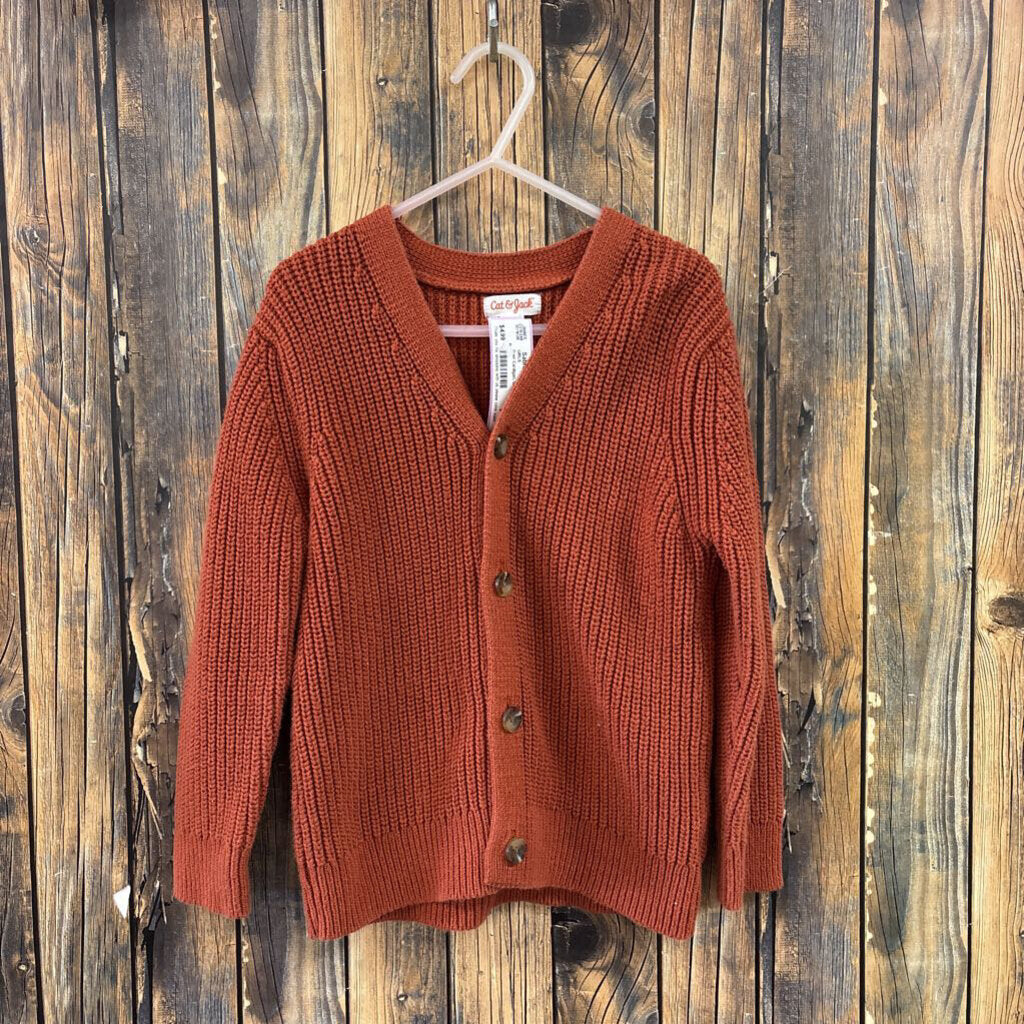 Rust Cardigan, Girl's 5T