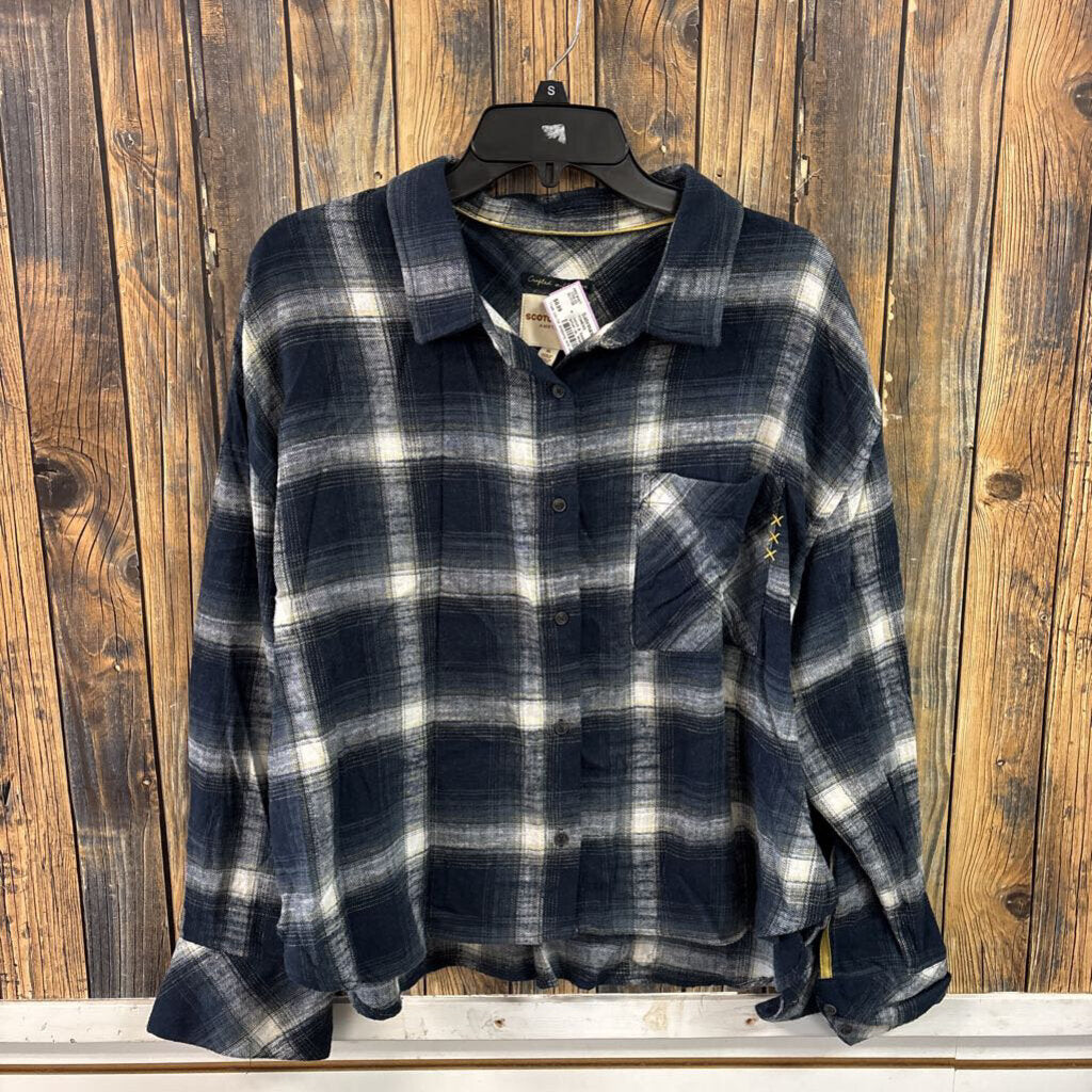 Scotch & Soda Cropped Button Up, Womens XL