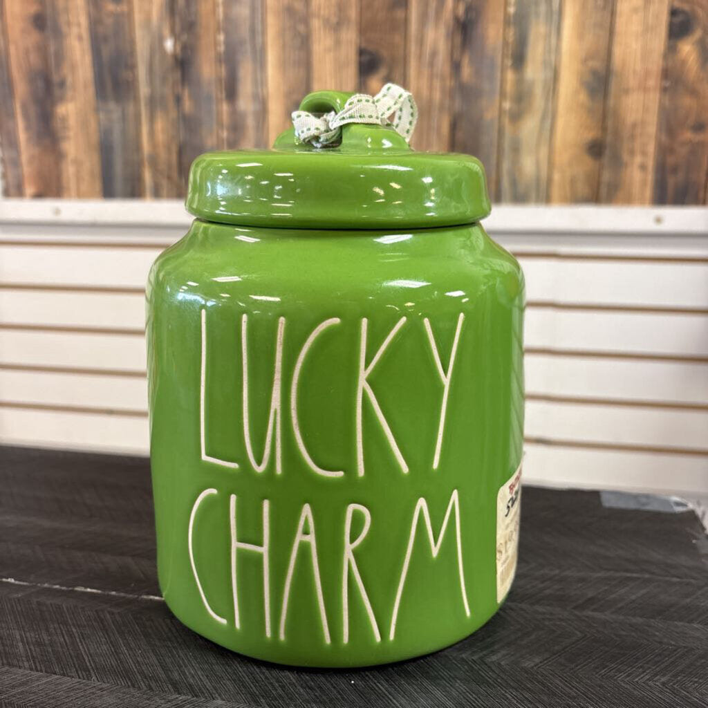Rae Dunn Lucky Charm Cookie Jar - NO SHIP - 8x6