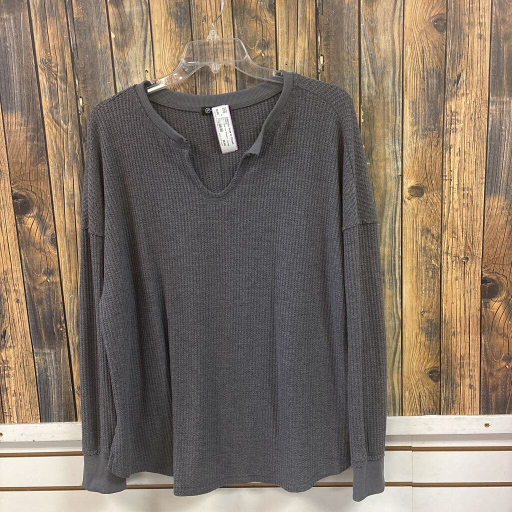Gray Thermal Top, Women's XXL