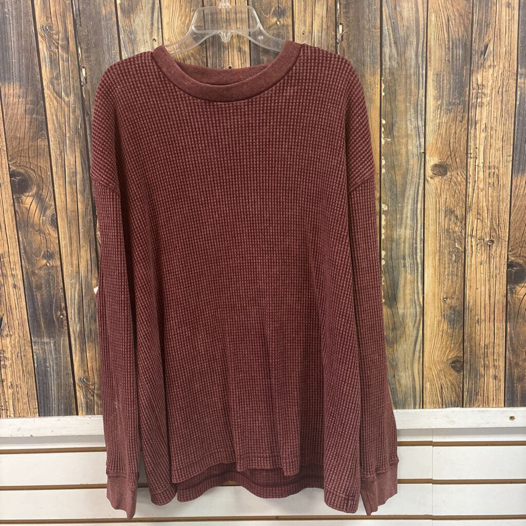 Red Thermal Top, Women's XL