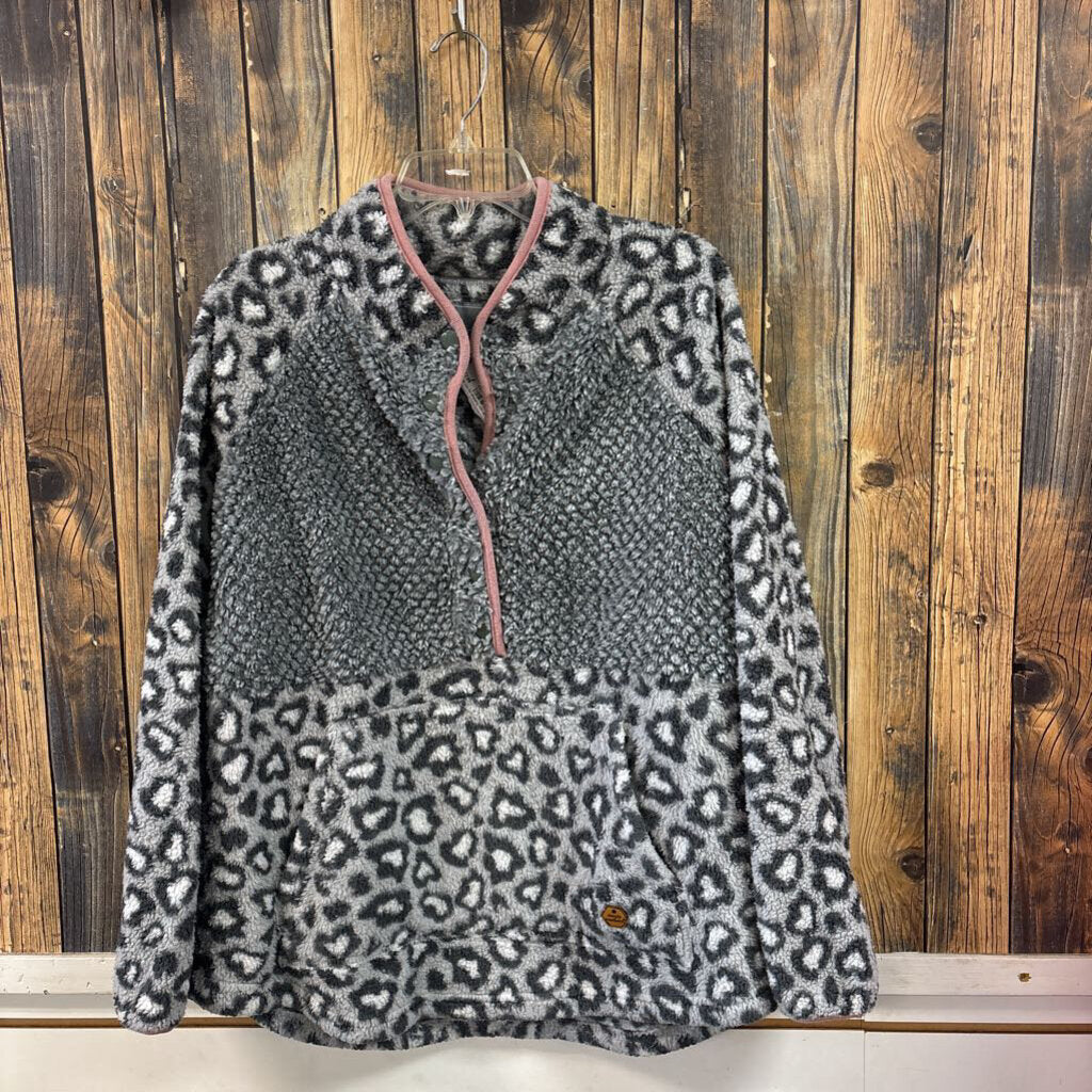 Simply Southern Animal Print Pullover, Women's XL