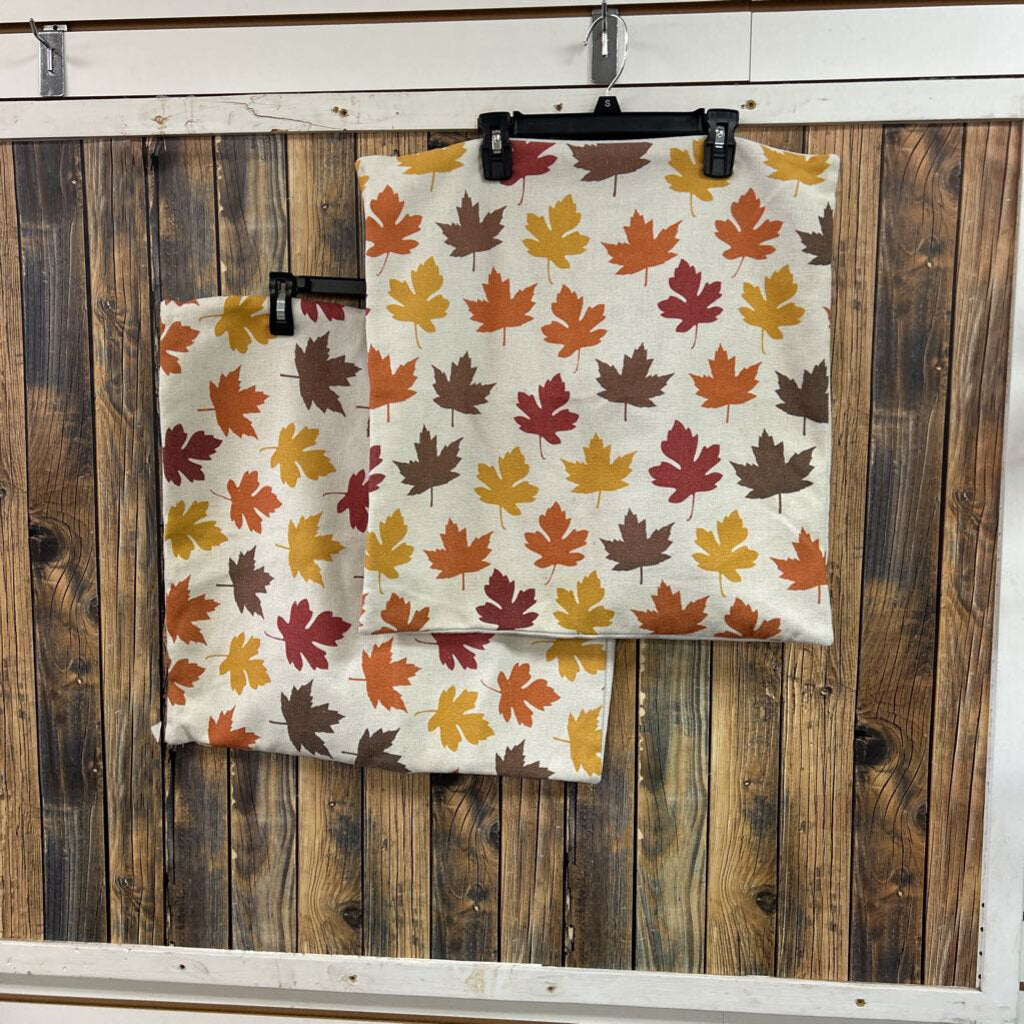 2 Leaf Pillow Covers - 19 IN