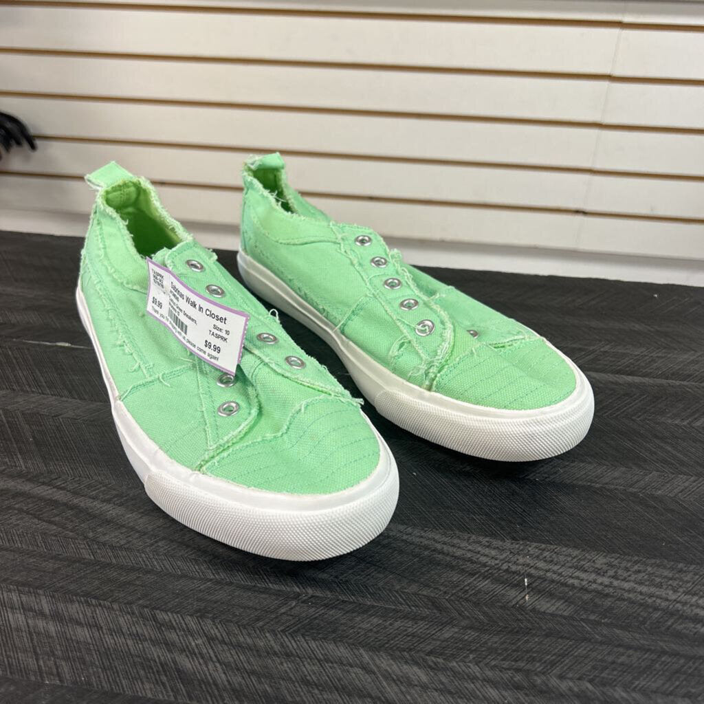 Corkys Green Sneakers, Womens 10