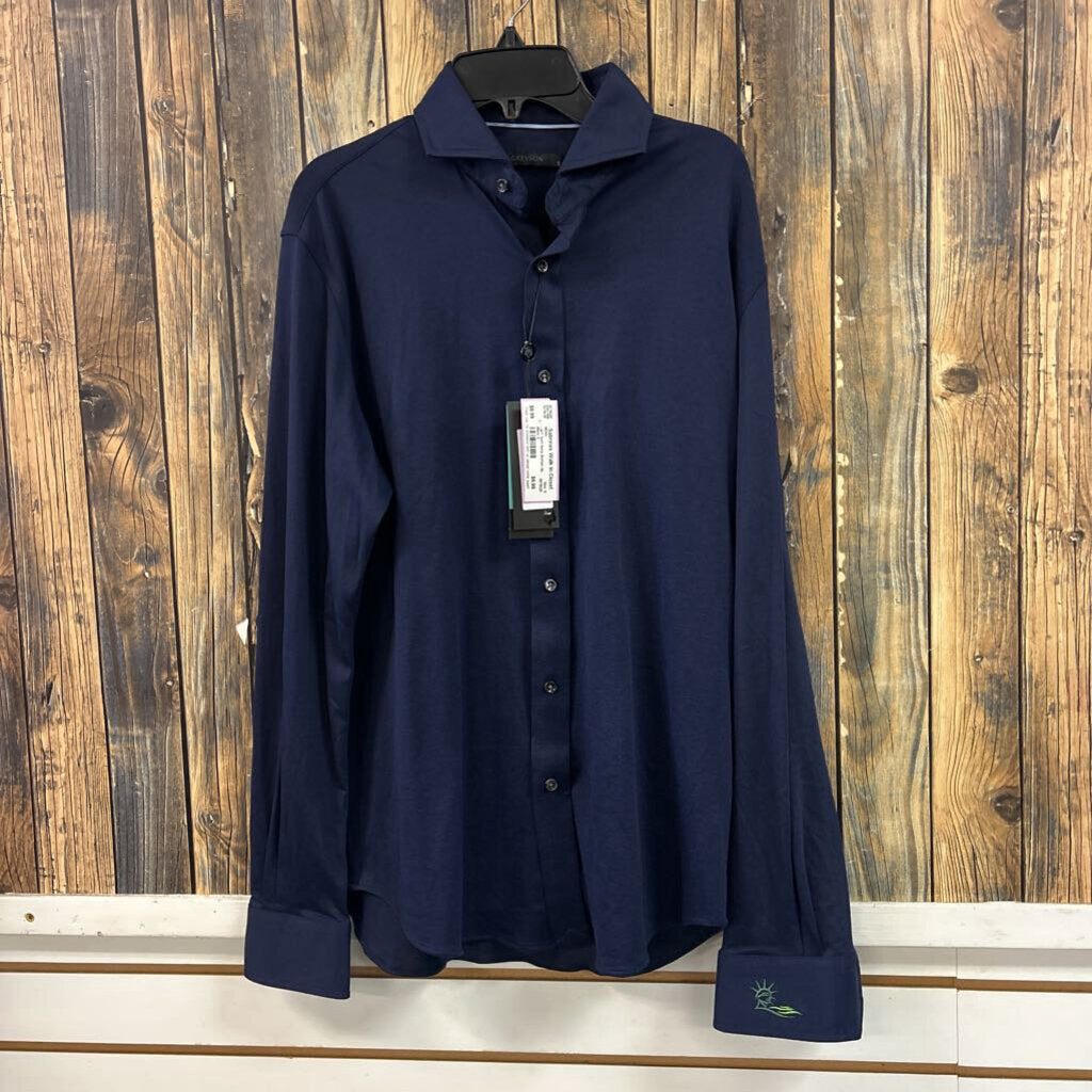 NWT Soft Navy Button Up, Mens S