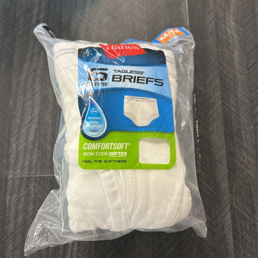New Briefs 6 Pair Boys Size M 10/12 (1)