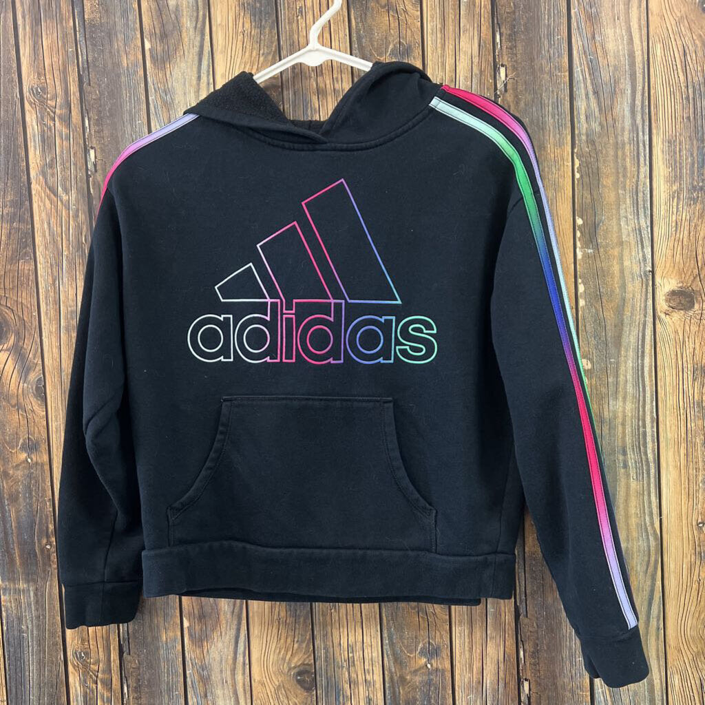 Adidas Black Hoodie Youth Girl's Size 14