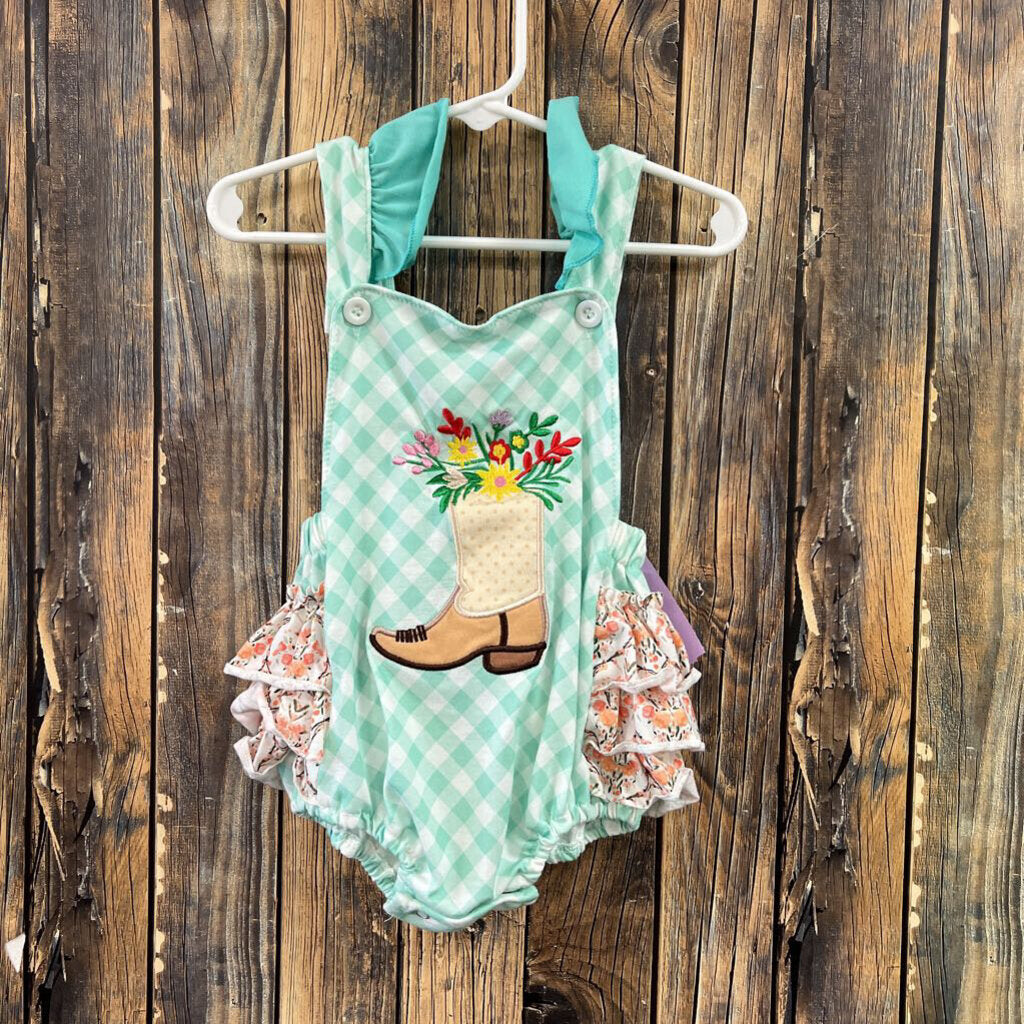 Shabby Bean Western Onesie (2), Girls 18M