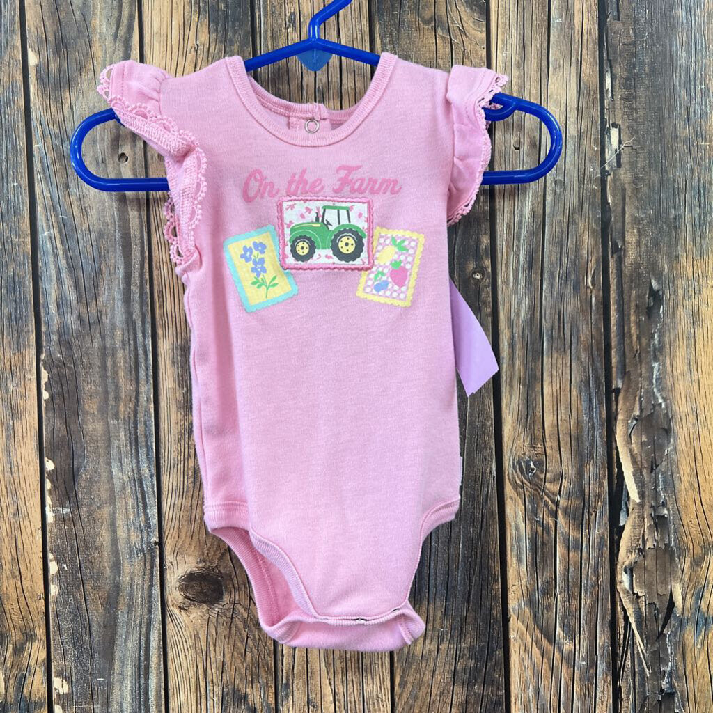 John Deere On the Farm Onesie, Girls 6/9M