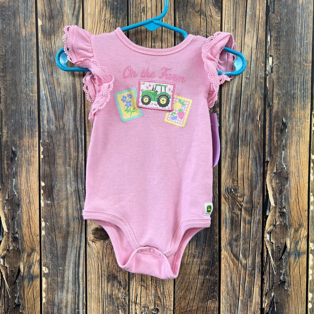 John Deere On the Farm Onesie, Girls 9/12M