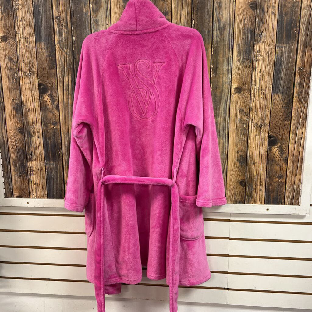 Victorias Secret Pink Plush Robe, Womens M/L