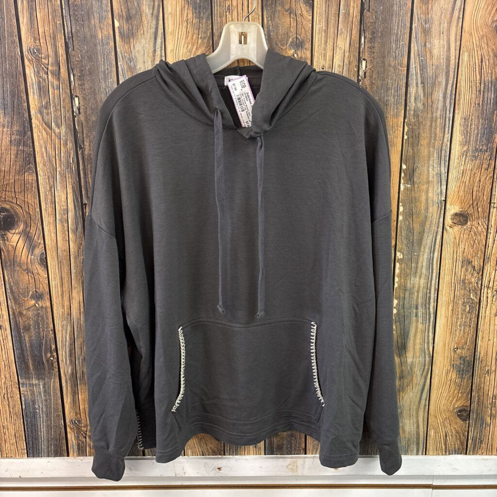 NWT Kensie Buttery Soft Grey Hooded Top, Womens 2X