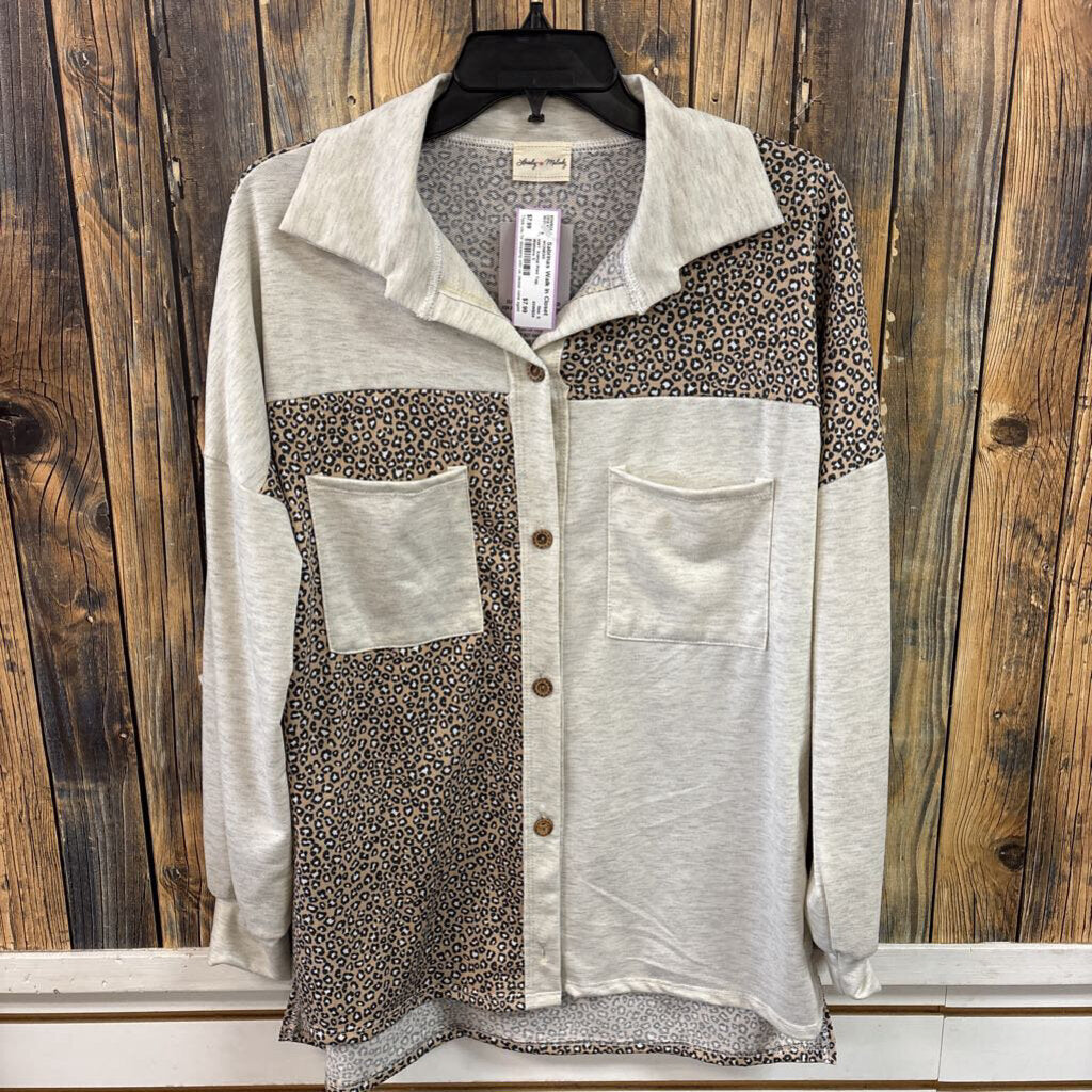 NWT Animal Print Top, Womens S
