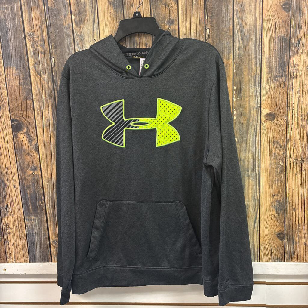 Under Armour Grey/Green Hoodie, Mens L