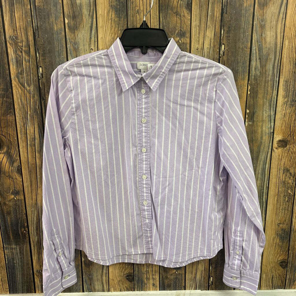 J. Crew Purple Striped Top, Womens S