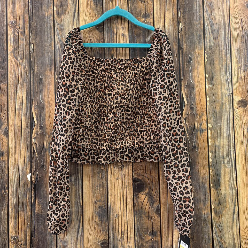 NWT Animal Print Top, Girls 10/12