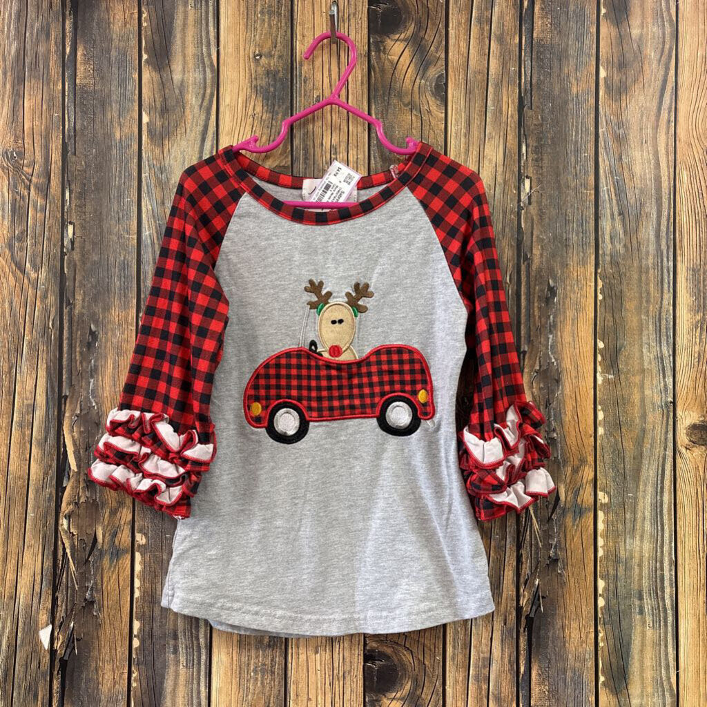 Marie Nicole Reindeer Top, Girls 6