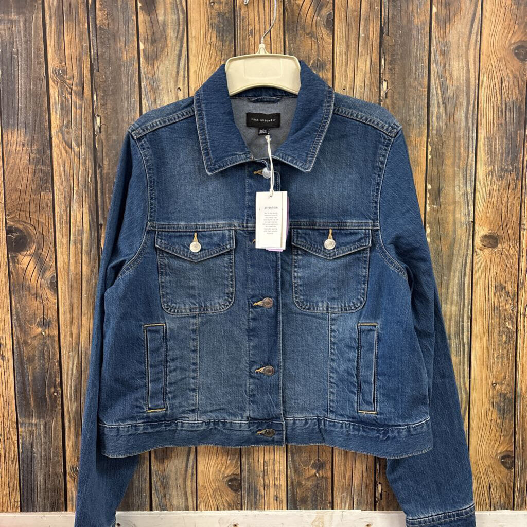 NWT Free Assembly Denim Jacket, Womens L (12/14)