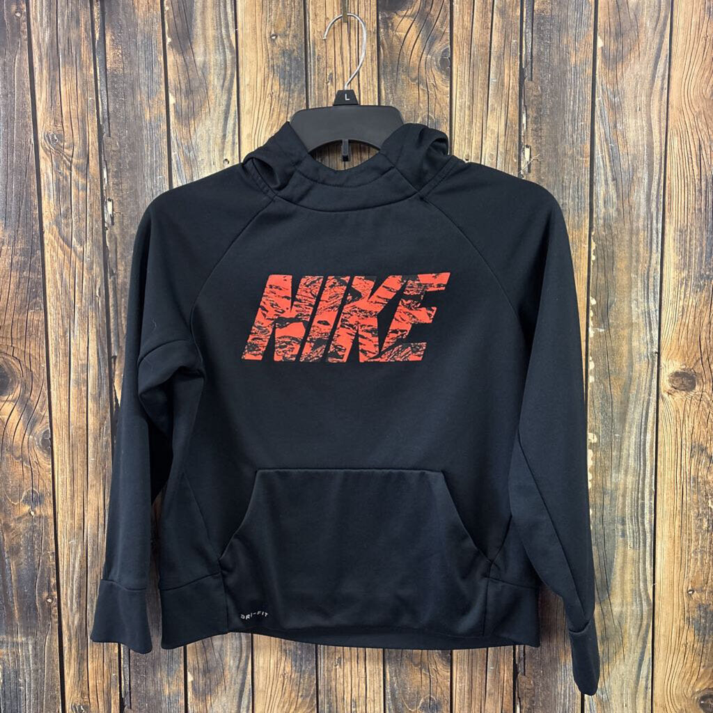 Nike Orange and Black Hoodie, Boy's M